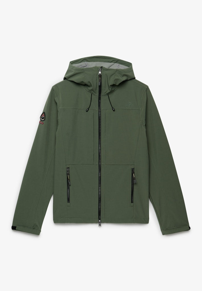 HOODED SOFTSHELL TREKKER JKT