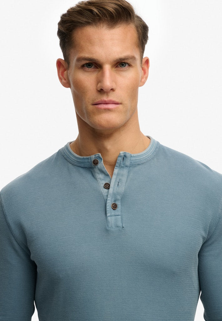 LW TEXTURED GRANDAD TOP