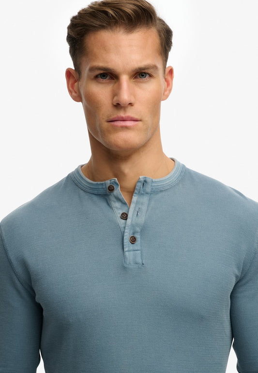 LW TEXTURED GRANDAD TOP