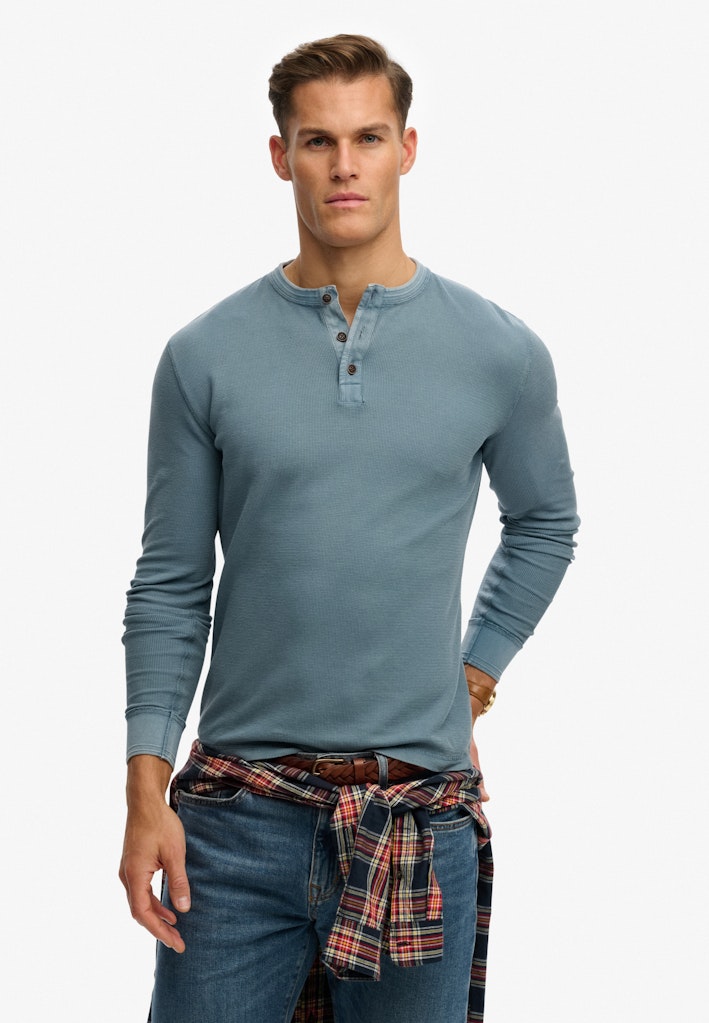 LW TEXTURED GRANDAD TOP