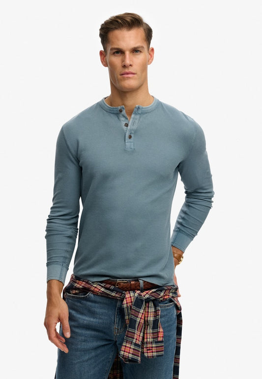 LW TEXTURED GRANDAD TOP