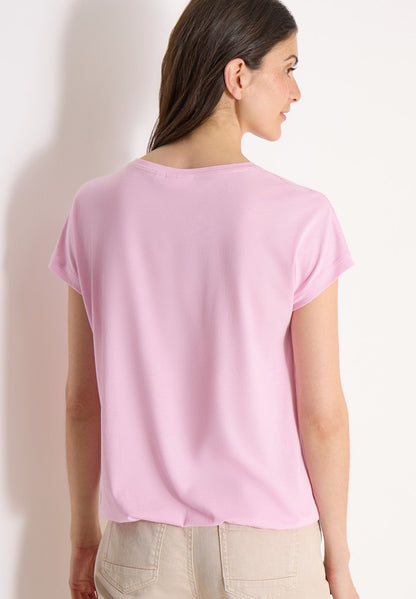 NOS Solid Lace Shoulder T-Shir