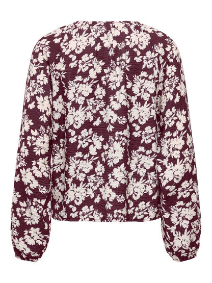 ONLZION STRYLA L/S BUTTON TOP WVN