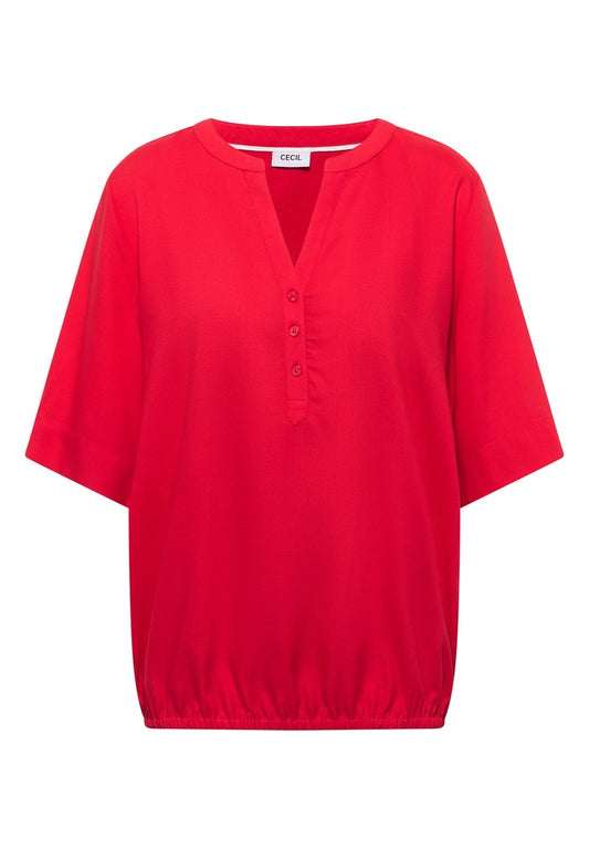 NOS Solid Splitneck Blouse