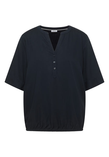 NOS Solid Splitneck Blouse