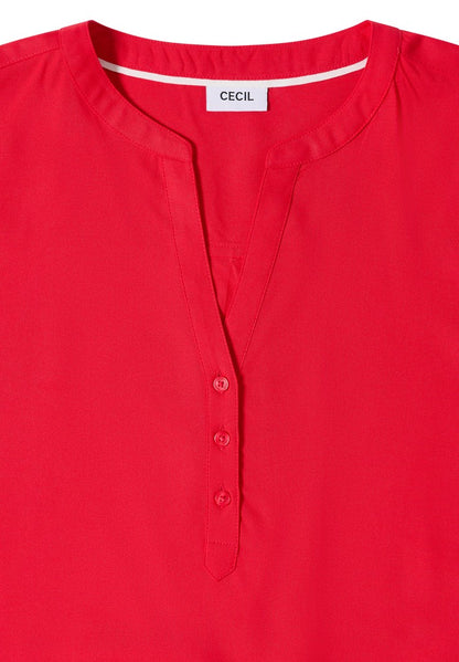 NOS Solid Splitneck Blouse