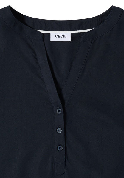 NOS Solid Splitneck Blouse