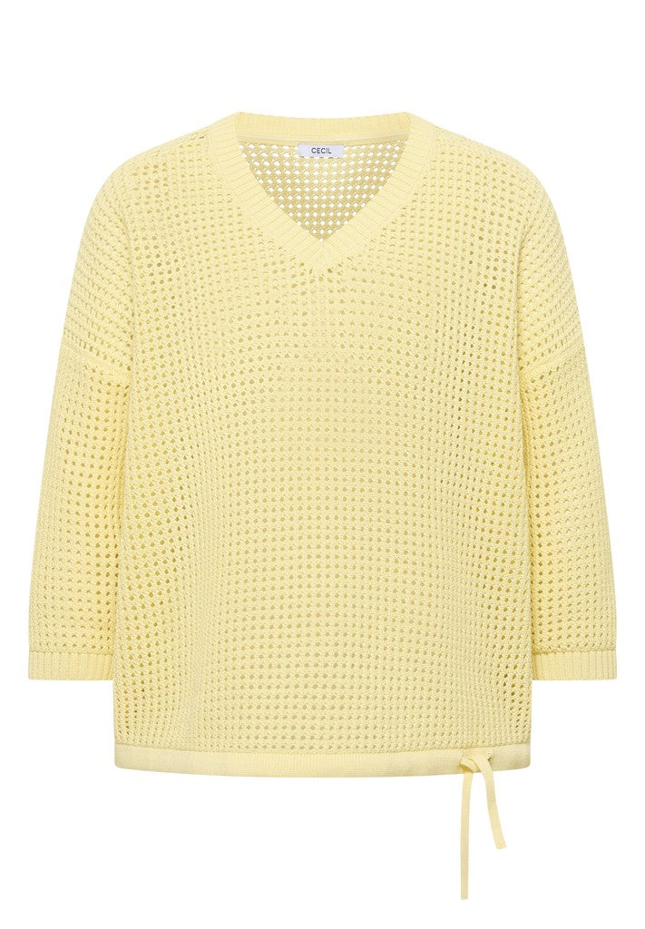 TOS_Crochet V-neck