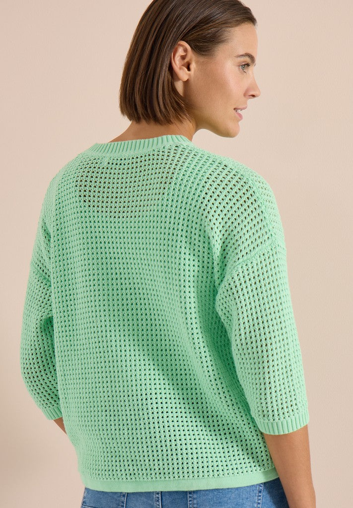 TOS_Crochet V-neck