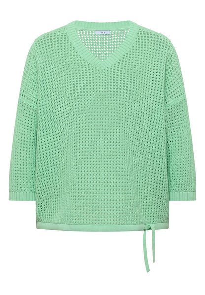 TOS_Crochet V-neck