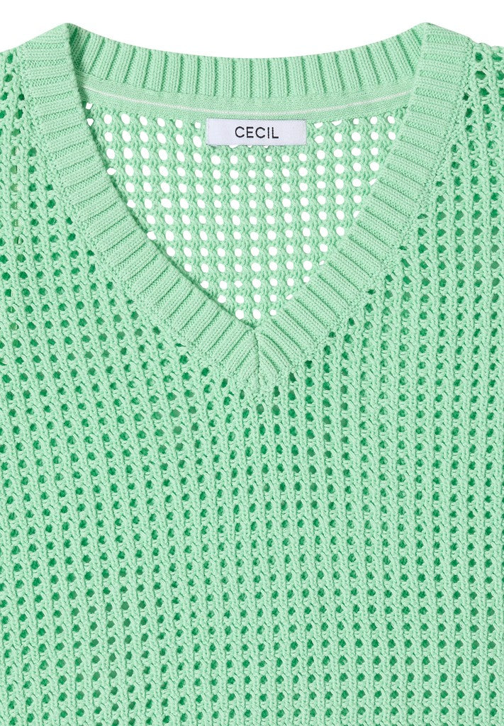 TOS_Crochet V-neck