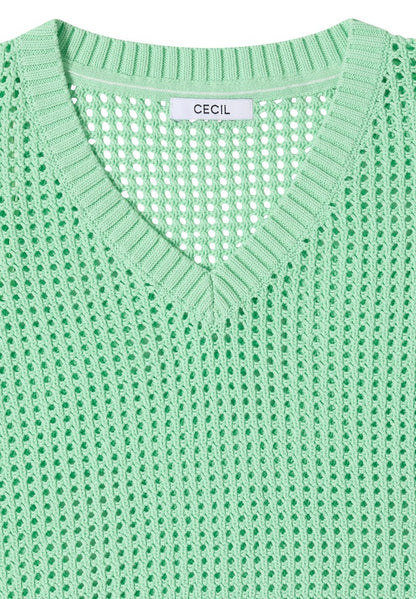 TOS_Crochet V-neck