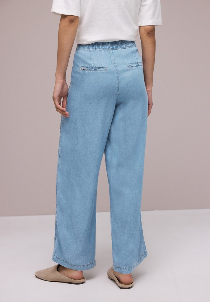 Washed Wide Leg HW Flap Detail