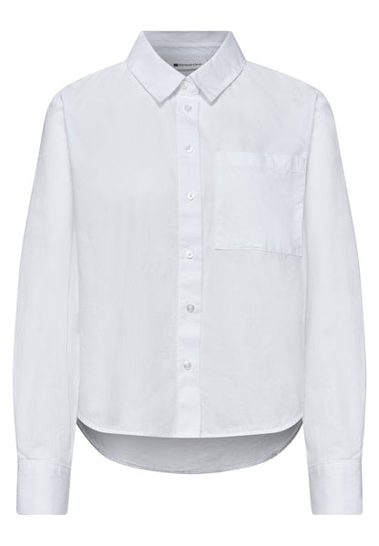 QR Cotton shirtcollar blouse w