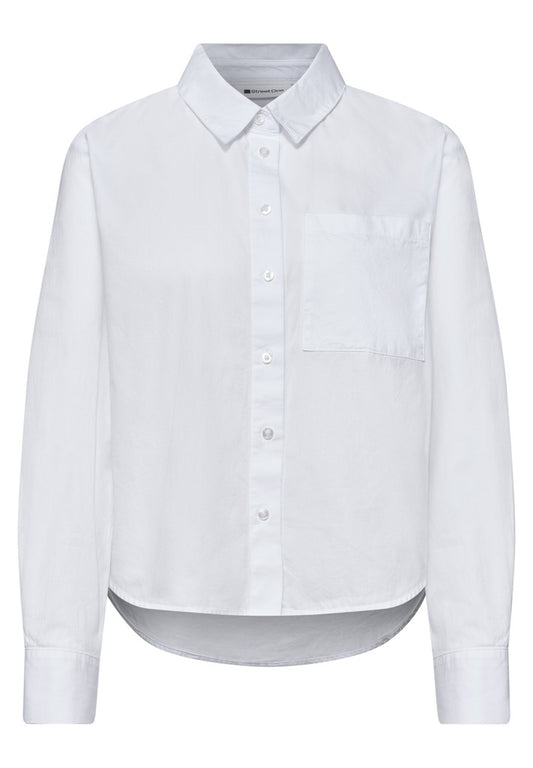 QR Cotton shirtcollar blouse w