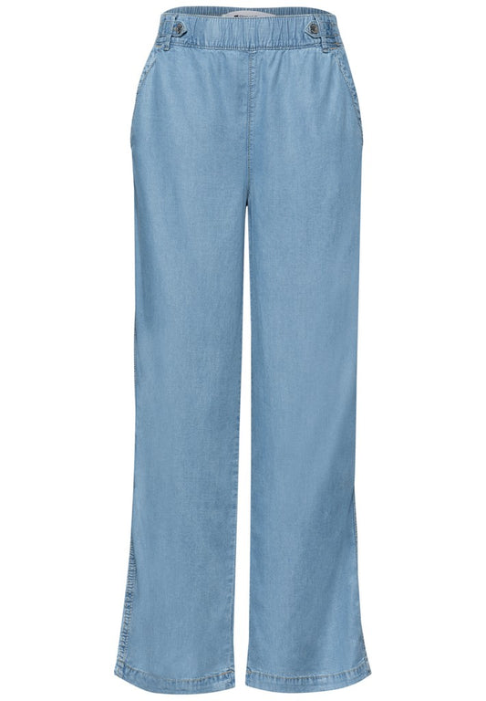 Washed Wide Leg HW Flap Detail