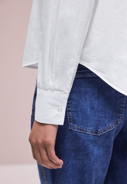 QR Cotton shirtcollar blouse w