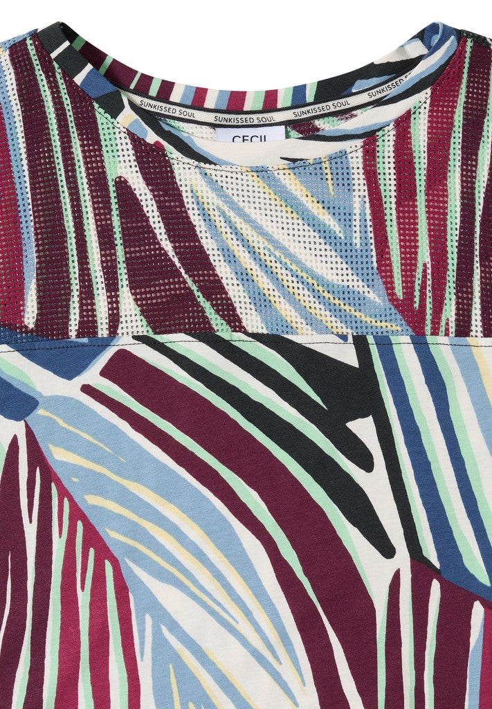 AOP Mesh Insert T-Shirt