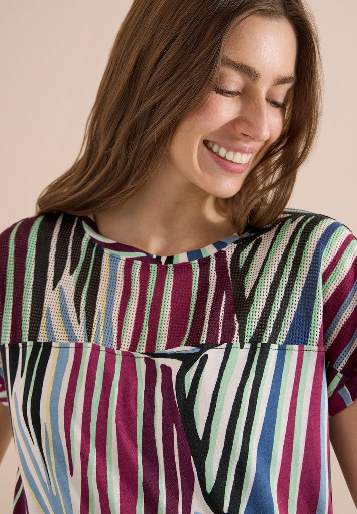 AOP Mesh Insert T-Shirt