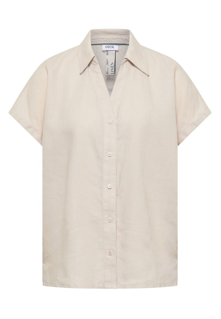 LINEN_Solid Dropped Shoulder B