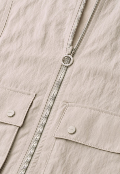 Short Vest w. Drawstring Detai