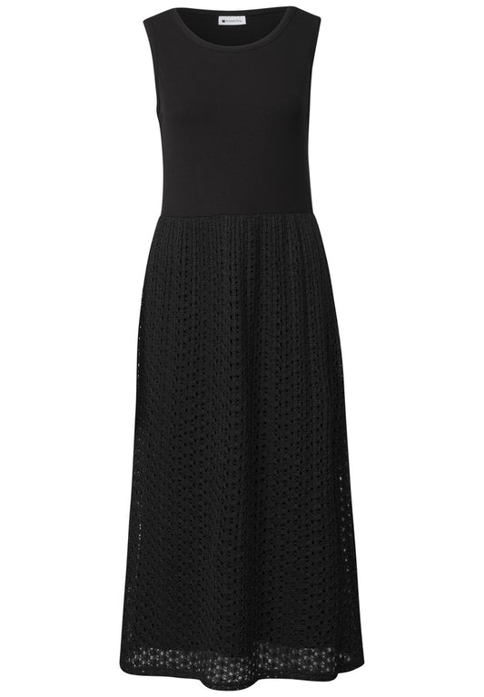 Mat Mix Lace Dress_solid