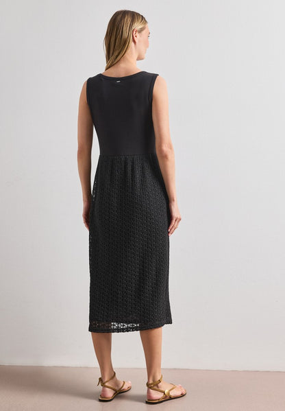 Mat Mix Lace Dress_solid