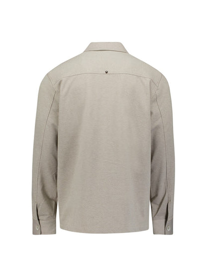 Overshirt Full Button Melange Twill Effect