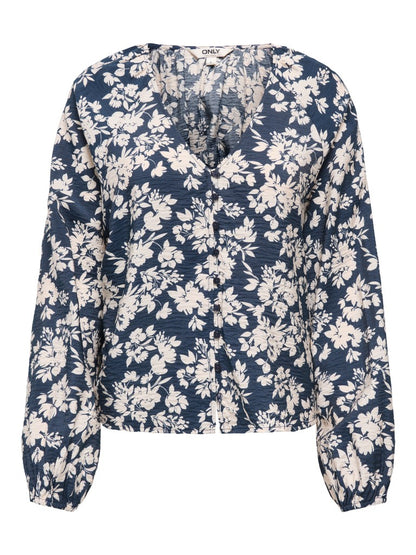ONLZION STRYLA L/S BUTTON TOP WVN