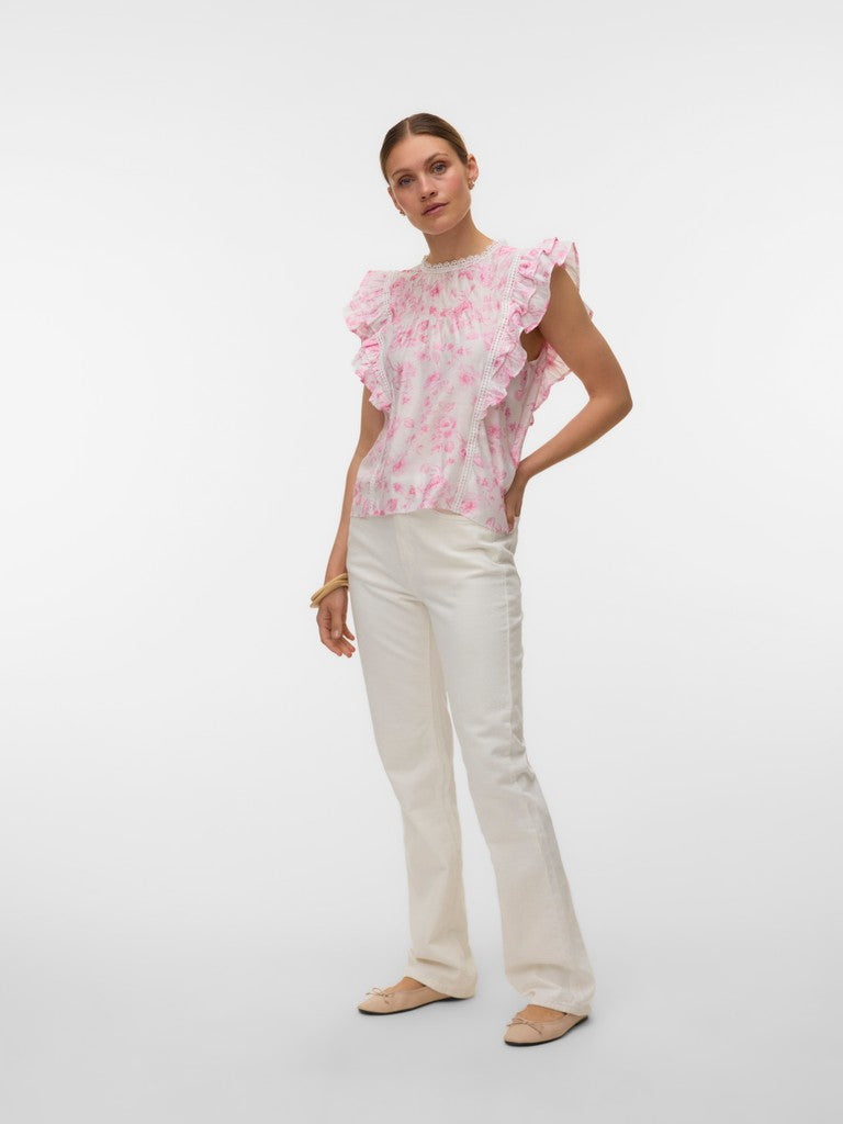 VMBLISS S/L DETAIL TOP WVN