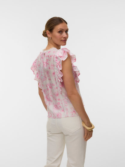 VMBLISS S/L DETAIL TOP WVN