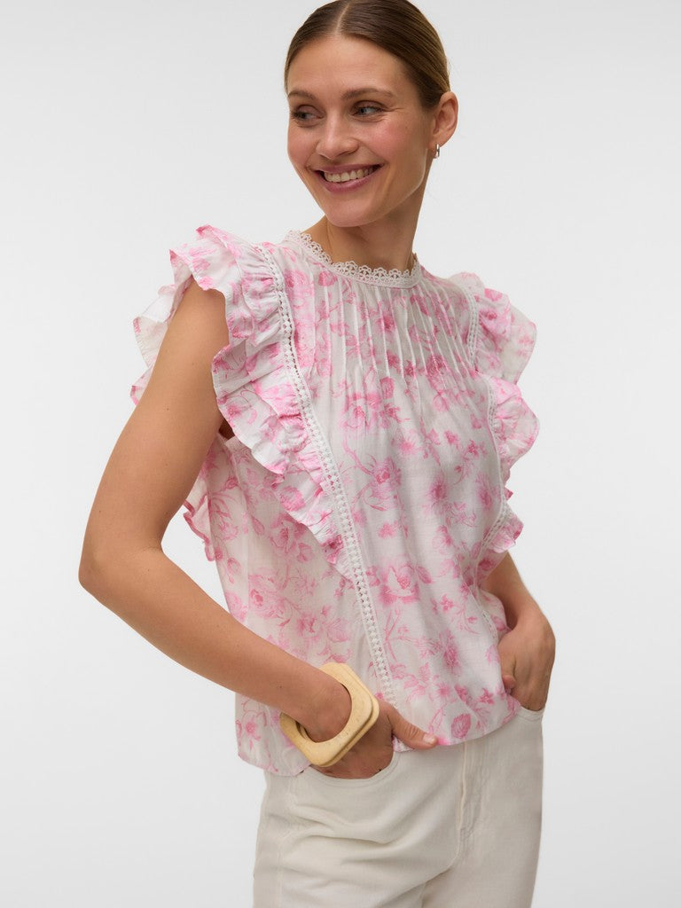 VMBLISS S/L DETAIL TOP WVN