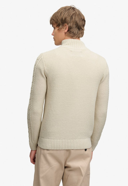 JACOB CABLE HALF ZIP KNIT