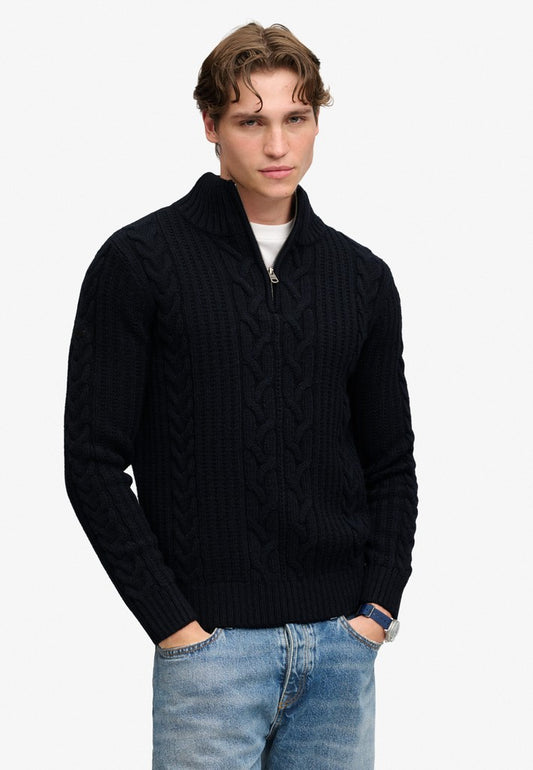 JACOB CABLE HALF ZIP KNIT