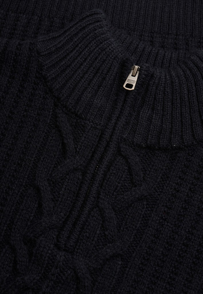 JACOB CABLE HALF ZIP KNIT