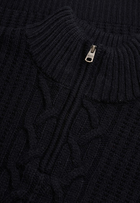 JACOB CABLE HALF ZIP KNIT
