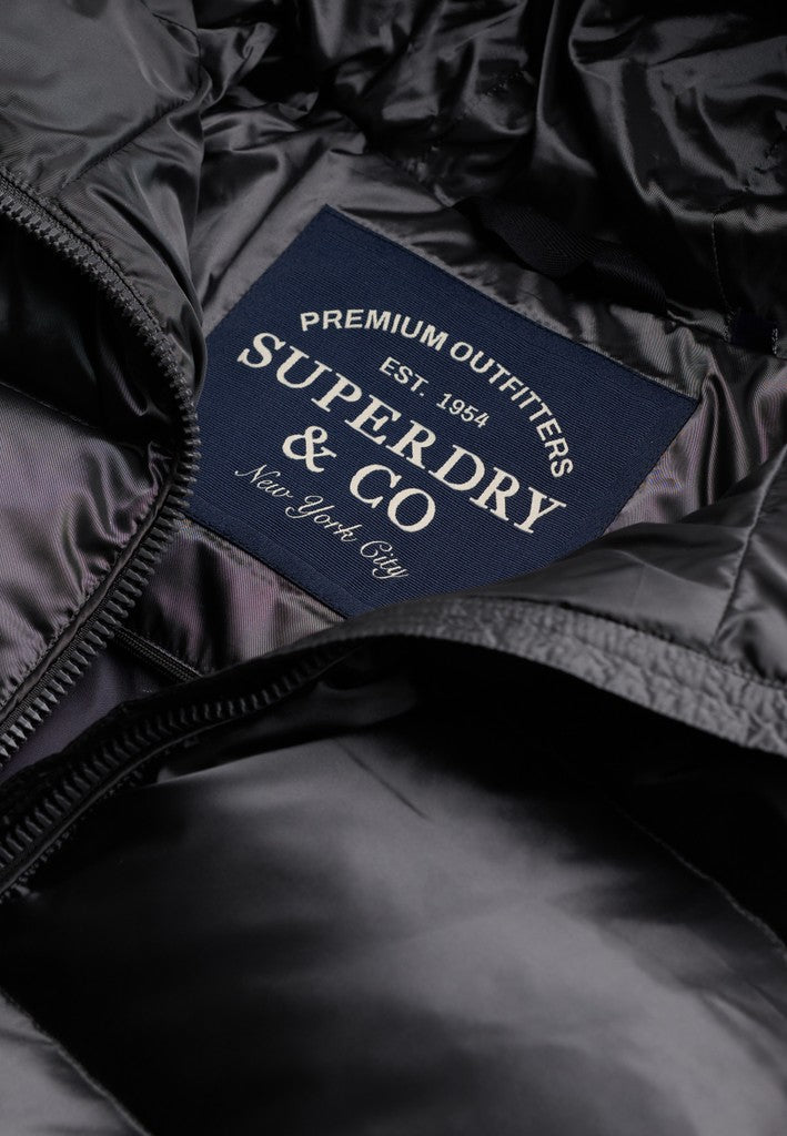 HOODED SHINE PUFFER JACKET