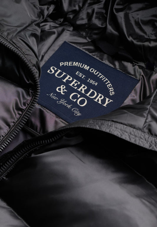 HOODED SHINE PUFFER JACKET