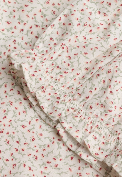 SS 1/2 BUTTON WOVEN TOP