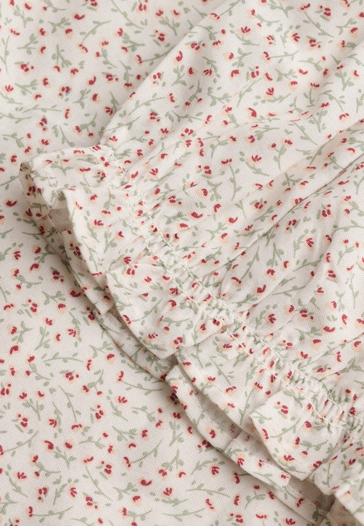 SS 1/2 BUTTON WOVEN TOP