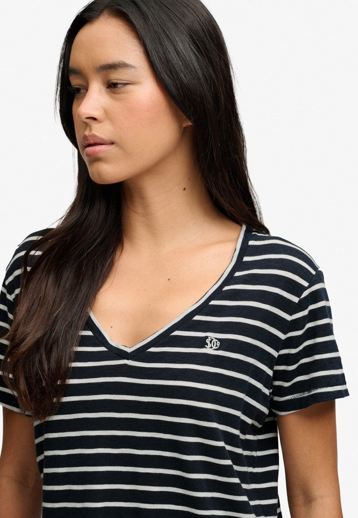 STUDIOS SLUB EMB VEE TEE