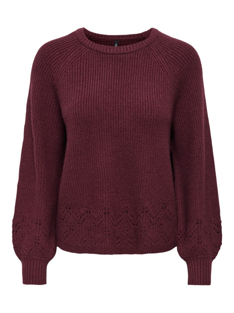 ONLPRINCESS LS O-NECK DETAIL KNT