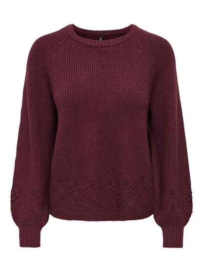 ONLPRINCESS LS O-NECK DETAIL KNT