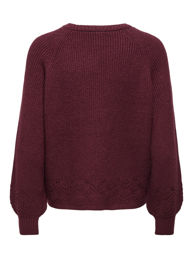 ONLPRINCESS LS O-NECK DETAIL KNT