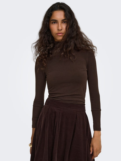 ONLGLAMOUR L/S ROLL-NECK TOP JRS NO