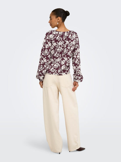 ONLZION STRYLA L/S BUTTON TOP WVN