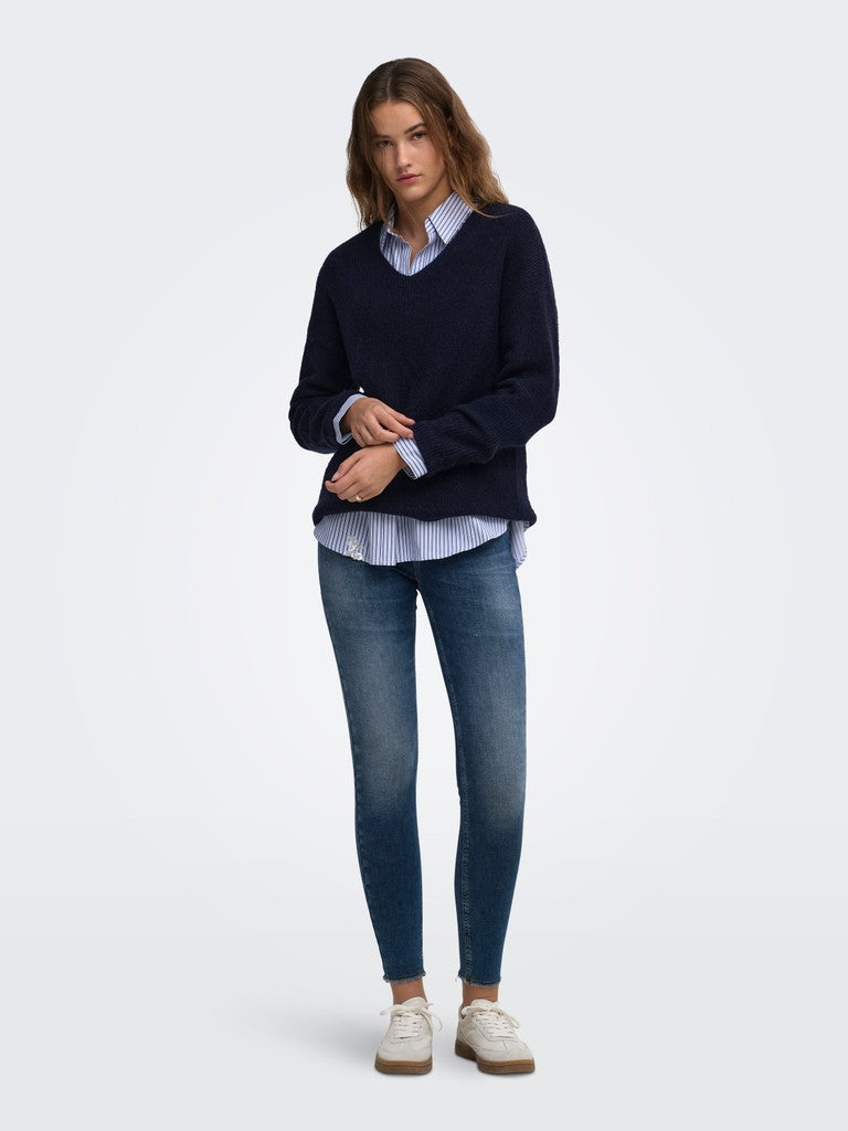 ONLCAMILLA V-NECK L/S PULLOVER KNT