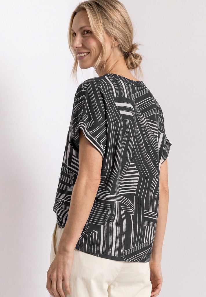 LTD QR printed mat-mix shirt w