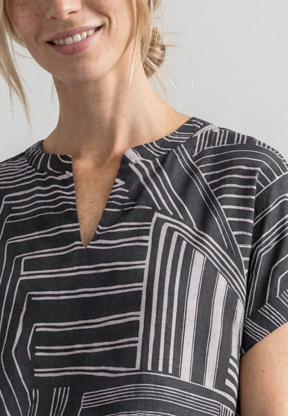 LTD QR printed mat-mix shirt w