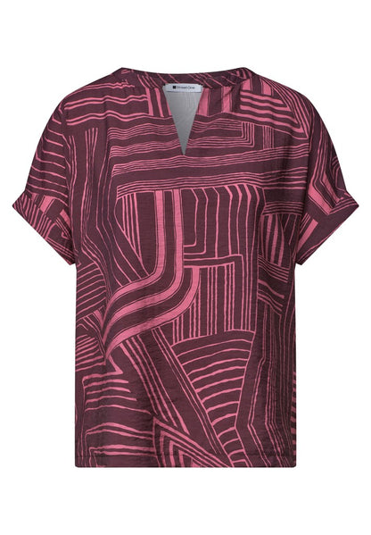 LTD QR printed mat-mix shirt w